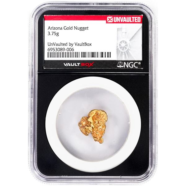 3.75 Gram Arizona Gold Nugget NGC Vaultbox Unvaulted