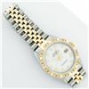 Image 7 : Rolex Men's Two Tone White Roman Diamond Datejust Wristwatch