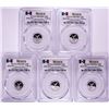 Image 1 : Lot of (5) 2016-Mo Mexico Proof 1/20 oz Silver Libertad Coin PCGS PR69DCAM