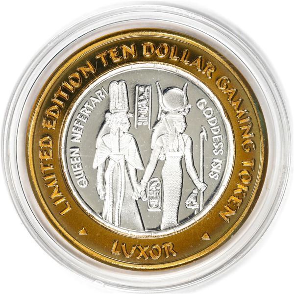 .999 Silver Luxor Las Vegas, Nevada $10 Casino Limited Edition Gaming Token