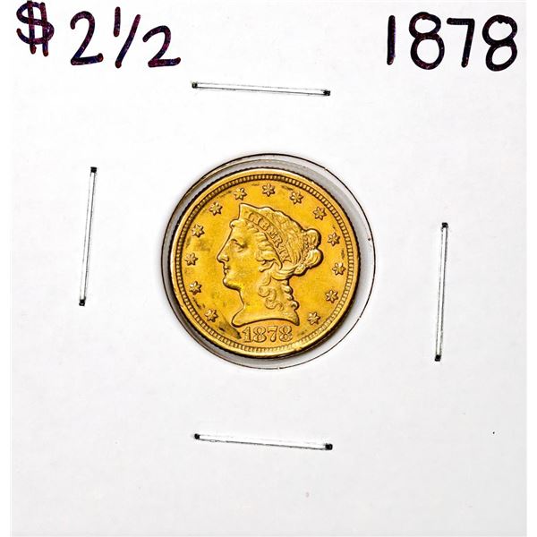 1878 $2 1/2 Liberty Head Quarter Eagle Gold Coin