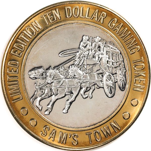 .999 Silver Sam Boyd's Sam's Town $10 Casino Gaming Token Limited Edition