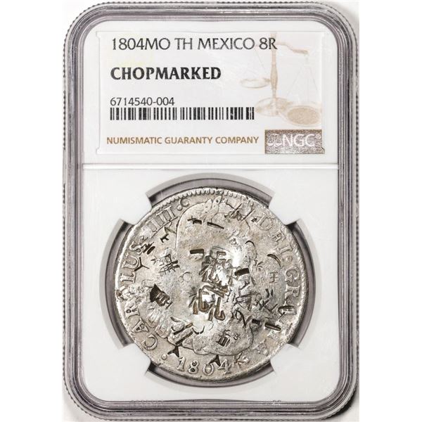 1804MO TH Mexico 8 Reales Silver Coin NGC Chopmarked