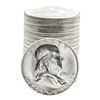 Image 1 : Roll of (20) Brilliant Uncirculated 1963 Franklin Half Dollar Coins
