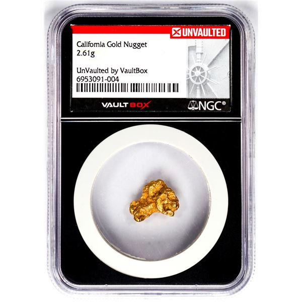 2.61 Gram California Gold Nugget NGC Vaultbox Unvaulted
