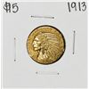 Image 1 : 1913 $5 Indian Head Half Eagle Gold Coin