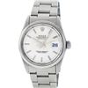 Image 2 : Rolex Men's Stainless Steel Silver Index Datejust Wristwatch