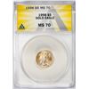 Image 1 : 1998 $5 American Gold Eagle Coin ANACS MS70