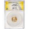 Image 1 : 1998 $5 American Gold Eagle Coin ANACS MS70