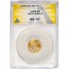 Image 1 : 1998 $5 American Gold Eagle Coin ANACS MS70