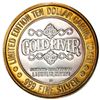 Image 2 : .999 Silver Gold River Laughlin, Nevada $10 Casino Limited Edition Gaming Token
