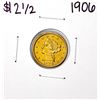 Image 1 : 1906 $2 1/2 Liberty Head Quarter Eagle Gold Coin