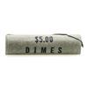 Image 1 : Original Bank Roll of (50) Brilliant Uncirculated 1964-D Roosevelt Dime Coins