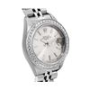Image 3 : Rolex Ladies Stainless Steel Silver Index Diamond Date Wristwatch