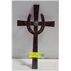 Image 1 : ESTATE CUSTOM MADE HORSESHOE CONCH CROSS