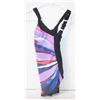Image 1 : WOMENS BATHING SUIT BLACK WITH COLORFUL SWISHES