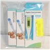 Image 1 : 3 PACKS DIGITAL THERMOMETER W/AUTOMATIC ALARM NEW
