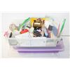 Image 1 : TUB OF SEWING ITEMS PLUS 2 CASES