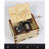 Image 1 : NEW ETCHED WOODEN CRANK MUSIC BOX. WILLIAM