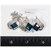 Image 1 : NEW SILVER TONE RHINESTONE EARRINGS AND