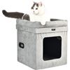 Image 1 : NEW AMAZON BASICS COLLAPSIBLE CAT HOUSE GREY