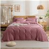Image 1 : BRAND NEW BURGUNDY DUVET COVER SET KING SIZE