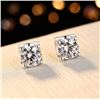 Image 1 : 1 CT GRA CERTIFIED MOISSANITE 925 SILVER EARRINGS