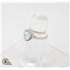 Image 2 : BLUE TOPAZ 925 STAMPED RING SIZE 6.75