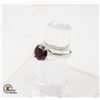 Image 2 : GARNET TYPE STONE 925 STAMPED RING SIZE 6.5