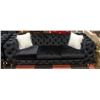 Image 2 : NEW BLACK SUEDE STYLE SOFA & LOVESEAT WITH WHITE