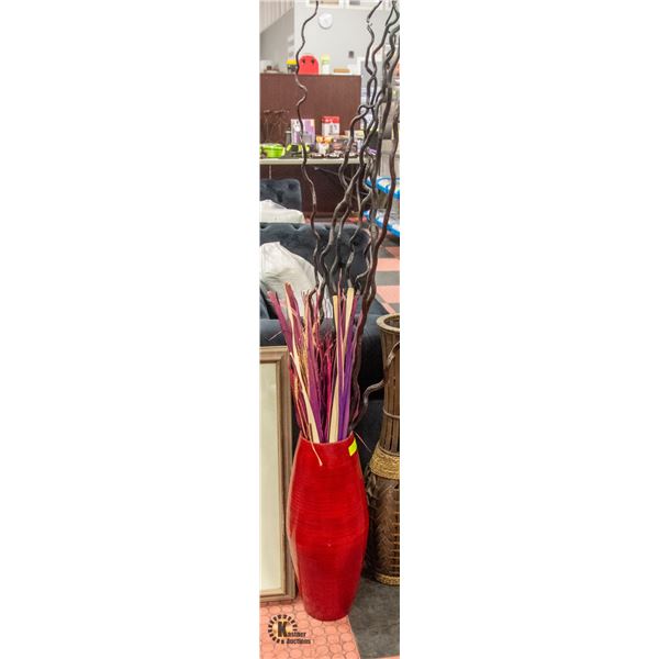77 INCH TALL VASE WITH DECOR