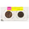Image 1 : 1906 & 1920 LARGE PENNIES