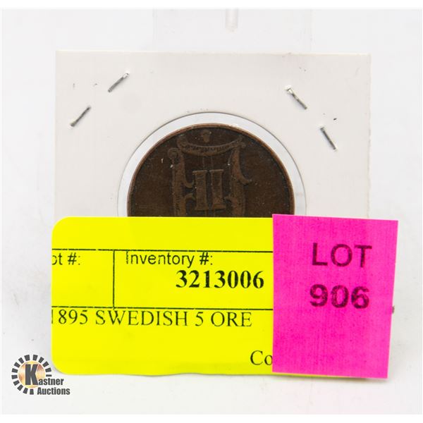 1895 SWEDISH 5 ORE