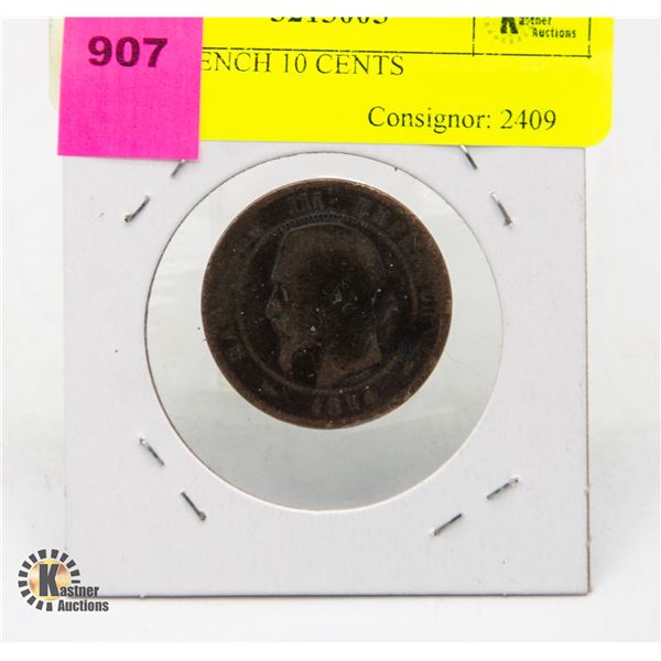 1854 FRENCH 10 CENTS