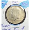 Image 1 : 6)  USA 1966 KENNEDY HALF DOLLAR, 40% SILVER.