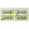 Image 2 : USA 4X$2 NOTES IN SEQUENCE
