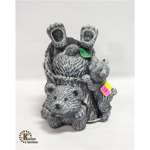 CEMENT BEAR STATUE 10”TALL