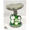 Image 1 : FROGS W/MUSHROOM STATUE 10”TALL