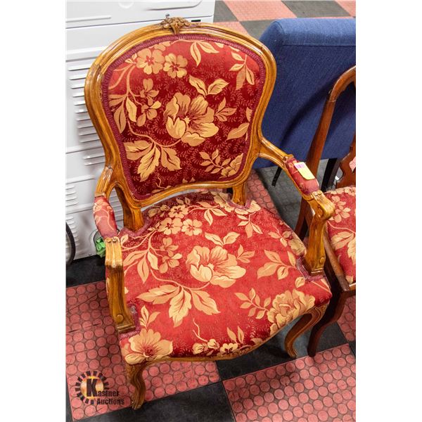 FRENCH PROVINCIAL ARM CHAIR