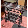 Image 1 : METAL WINE RACK + GLASS TOP