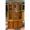 Image 1 : CHINA CABINET AND HUTCH H-77.75" W-17.5" L-47"