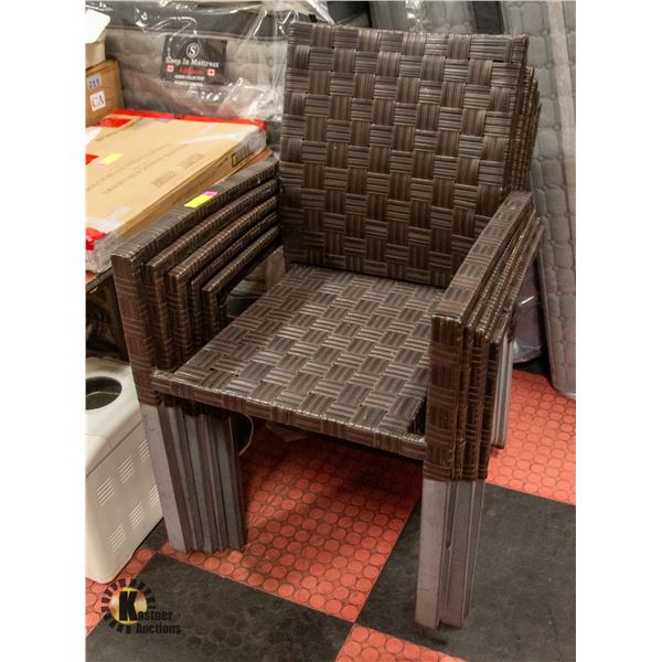 6 STACKING LAWN CHAIRS