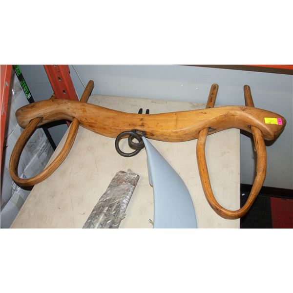 WOODEN YOKE WITH METAL PARTS
