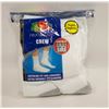 Image 1 : WHITE CREW SOCKS 12-16 SIZE 6-PACK FRUIT OF