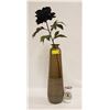 Image 1 : MADE IN SPAIN GLASS VASE WITH FAUX FLORAL