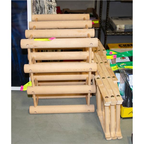 2 WOODEN WINE RACKS