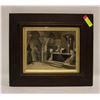 Image 1 : ANTIQUE PRINT, WOOD FRAME