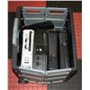 Image 1 : WHEELED CRATE W/4 UNTESTED XBOX+XBOX 360 CONSOLES