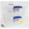 Image 1 : PACK OF 2 NEW STERILITE 14LITRE CLEAR TOTE WITH