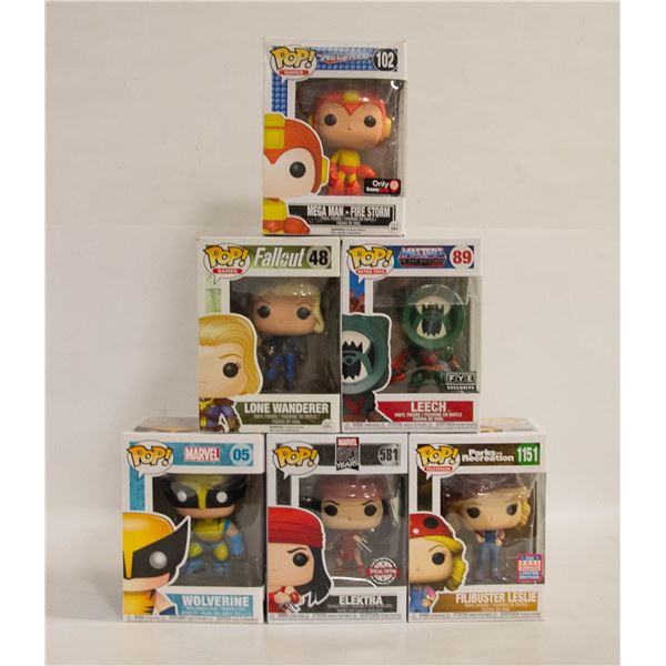 6 ASSORTED FUNKO POPS